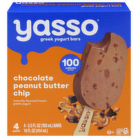 Yasso Frozen Greek Yogurt Bars, Chocolate Peanut Butter Chip, 4 Each
