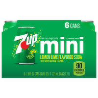 7UP Lemon Lime Soda, 6 Each