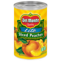 Del Monte Peaches, Sliced, Lite, 15 Ounce