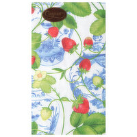 Caspari Strawberries and Cream Guest Towel, 1 Each