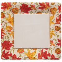 Caspari Woodland Leaves Dinner Plate, 1 Each