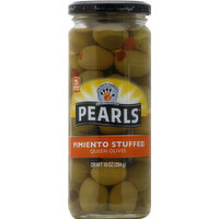 Pearls Olives, Queen, Pimiento Stuffed, 10 Ounce