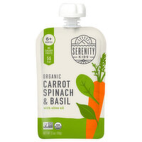 Serenity Kids Pouch Carot Spinach Basil, 3.5 Ounce