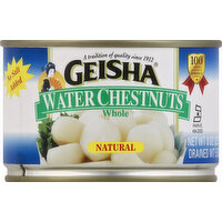Geisha Whole Water Chestnuts in Water, 8 Ounce