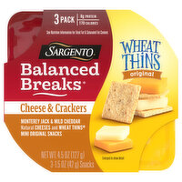 Sargento Balanced Breaks Cheese and Crackers Monterey Jack and Mild Cheddar, 4.5 Ounce