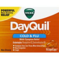 Vicks Dayquil Liquid Capsules, 16 Each