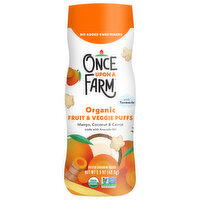 Once Upon a Farm Fruit & Veggie Puffs Mango, Carrot & Coconut, 1.5 Ounce