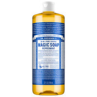 Dr. Bronner's Soap, Pure-Castile, 18-in-1, Hemp Peppermint, 32 Ounce