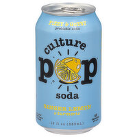 Culture Pop Functional Soda Lemon And Tumeric, 12 Ounce