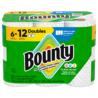 Bounty Dr Sas White Paper Towel Rolls 6 count, 6 Each