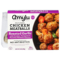 Amylu Roasted Garlic Chicken Meatballs, 10 Ounce