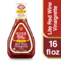 Ken's Steak House Dressing, Red Wine Vinegar & Olive Oil, Lite, 16 Ounce