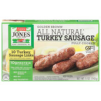 Jones Dairy Farm Golden Brown All Natural Fully Cooked Turkey Sausage, 5 Ounce