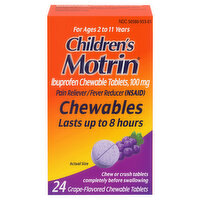 Childrens Motrin Chewable Tablets Grape, 24 Each