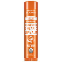 Dr Bronner Lip Balm Organic Orange Ginger, 0.15 Ounce