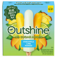 Outshine Fruit Pops Pineapple Lime Mango No Sugar Added, 12 Each