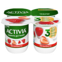 Activia Low Fat Probiotic Strawberry Yogurt, 4 Each