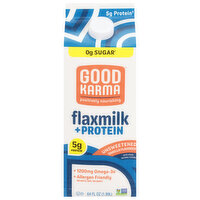 Good Karma Flax Milk + Protein Unsweetened Vanilla, 64 Fluid ounce