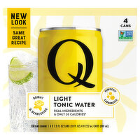 Q Mixers Light Tonic Water, 4 Each