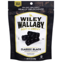 Wiley Wallaby Licorice, Gourmet, Classic Black, Soft & Chewy, 10 Ounce