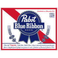 Pabst Blue Ribbon Beer Cans, 12 Each