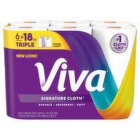 Viva Signature Cloth Triple Roll Choose-A-Sheet, 6 Each