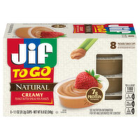 Jif Peanut Butter To Go Natural Creamy, 8 Each