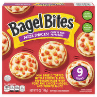 Bagel Bites Cheese & Pepperoni Mini Pizza Bagel Frozen Snacks, 7 Ounce