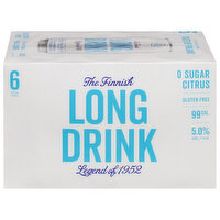 Long Drink Gin, Zero Sugar, 6 Each