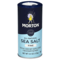 Morton Sea Salt, Fine, 4.4 Ounce