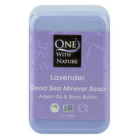 One With Nature Lavender Dead Sea Mineral Bar Soap, 7 Ounce