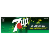 Diet 7UP Lemon Lime Soda, 12 Each