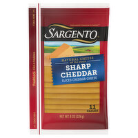 Sargento Sliced Sharp Natural Cheddar Cheese, 8 Ounce