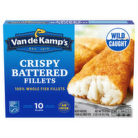Van de Kamp's Crispy Battered Fish Fillets, 10 Each
