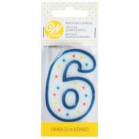 Wilton Birthday Candle, 6, 3 Inch, 1 Each