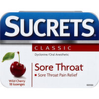 Sucrets Wild Cherry, 18 Each
