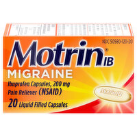 Motrin Ib Migraine Liquid Capsules, 20 Each