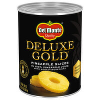Del Monte Deluxe Gold Pineapple Slices in 100% Pineapple Juice, 20 Ounce