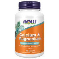 Now Calcium & Magnesium, Tablets, 100 Each