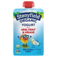 Stonyfield Organic Pear Spinach Mango Whole Milk Yogurt, 3.5 Ounce