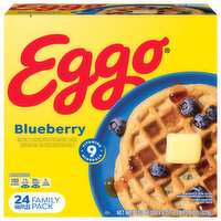 Eggo Frozen Waffles, Frozen Breakfast, Blueberry, 29.6 Ounce