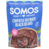 Somos Chipotle Refried Black Beans, 10 Ounce