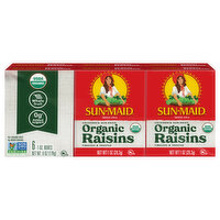 Sun-Maid Raisins, Organic, 6 Each