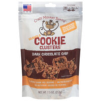 Crazy Monkey Baking Cookie Clusters, Dark Chocolate Chip, Granola, 7.5 Ounce