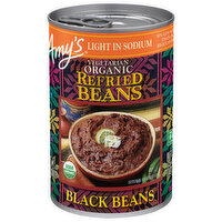 Amy's Kitchen Organic Vegetarian Refried Black Beans Light In Sodium, 15.4 Ounce