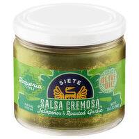Siete Salsa Cremosa with Jalapenos and Roasted Garlic, 10.5 Ounce