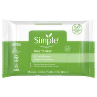 Simple Facial Wipes Cleansing, 25 Each