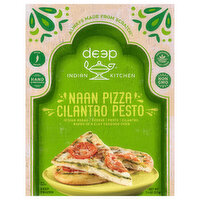 Deep Indian Kitchen Naan Pizza, Cilantro Pesto, Mild Spice, 7.4 Ounce