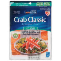 TransOcean Imitation Crab, Crab Classic, Leg Style, 8 Ounce