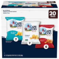 Cape Cod Chips Original BBQ Sea Salt Vinegar, 20 Each